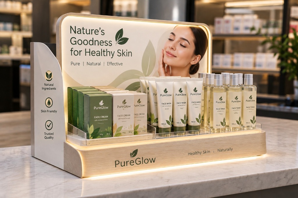 PureGlow Illuminated Countertop POSM Display by Sign Point LLC